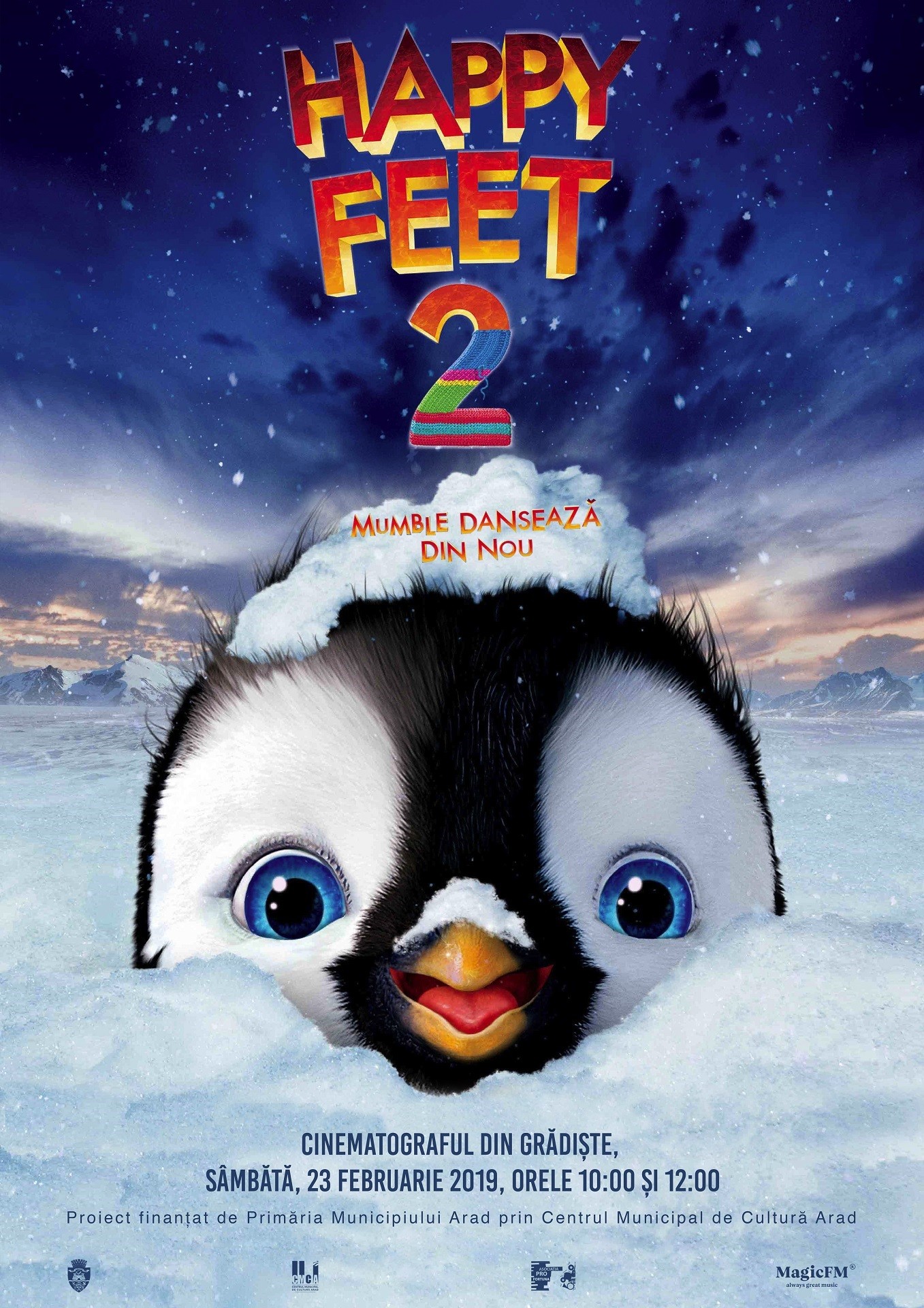 Animația „Happy Feet 2. Mumble dansează din nou“, la cinematograful din Grădiște