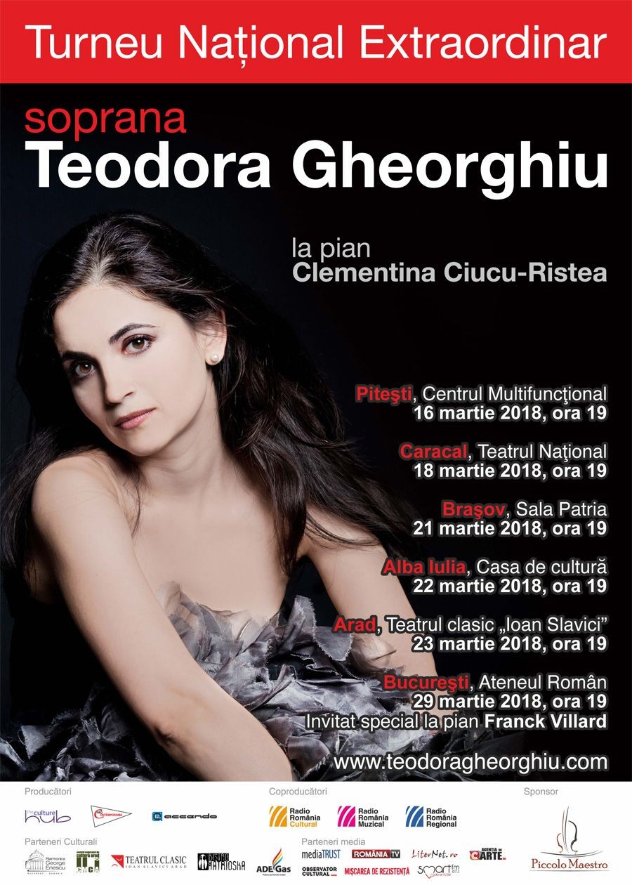 Soprana Teodora Gheorghiu – concert extraordinar la Arad