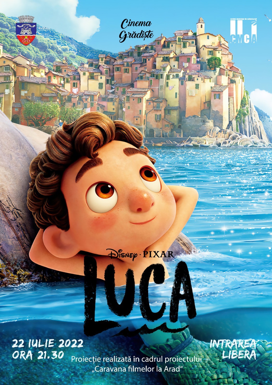 Animația „Luca“, în grădina de vară de la Cinematograful din Grădiște