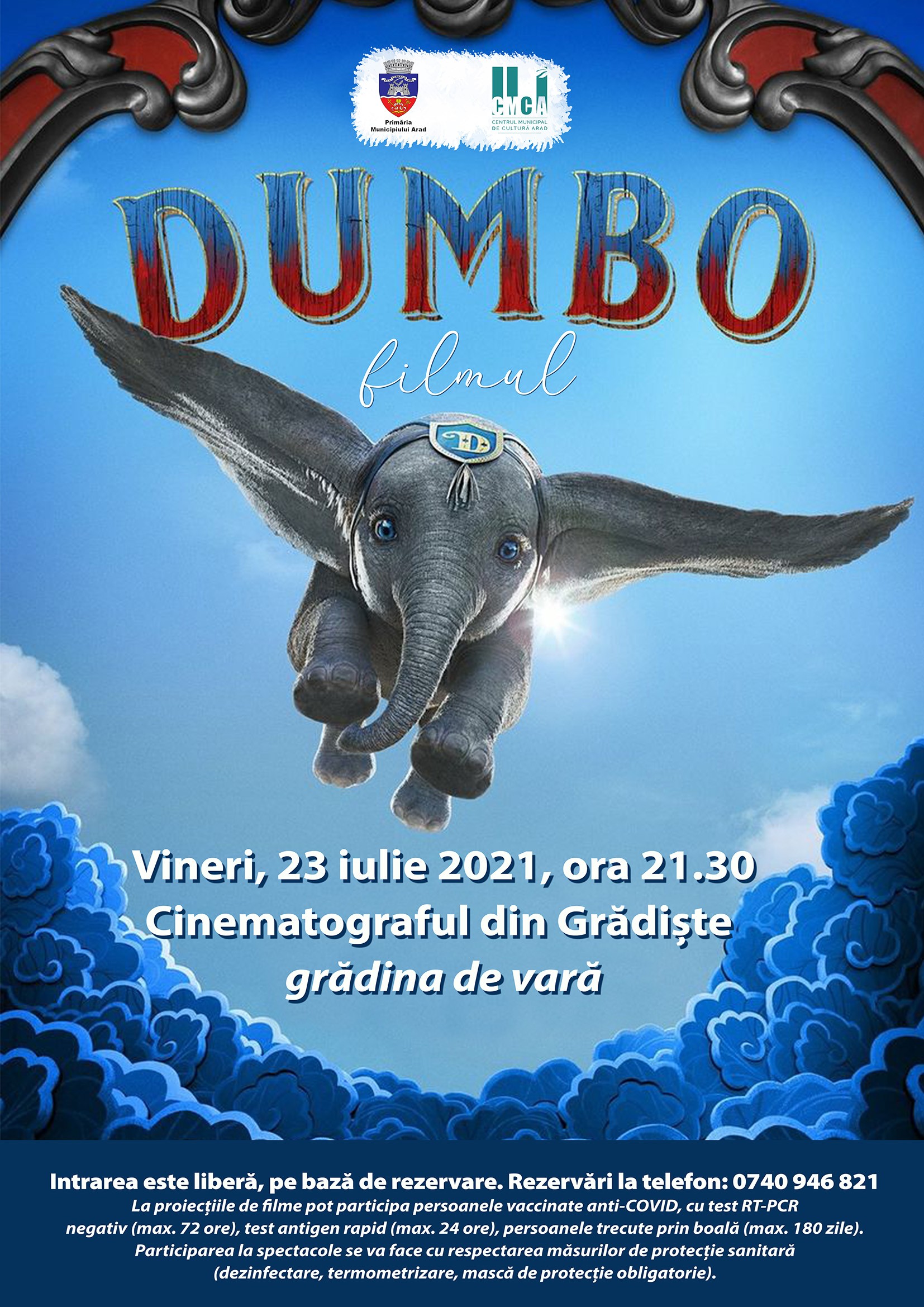 Filmul „Dumbo“, în grădina de vară de la cinematograful din Grădiște