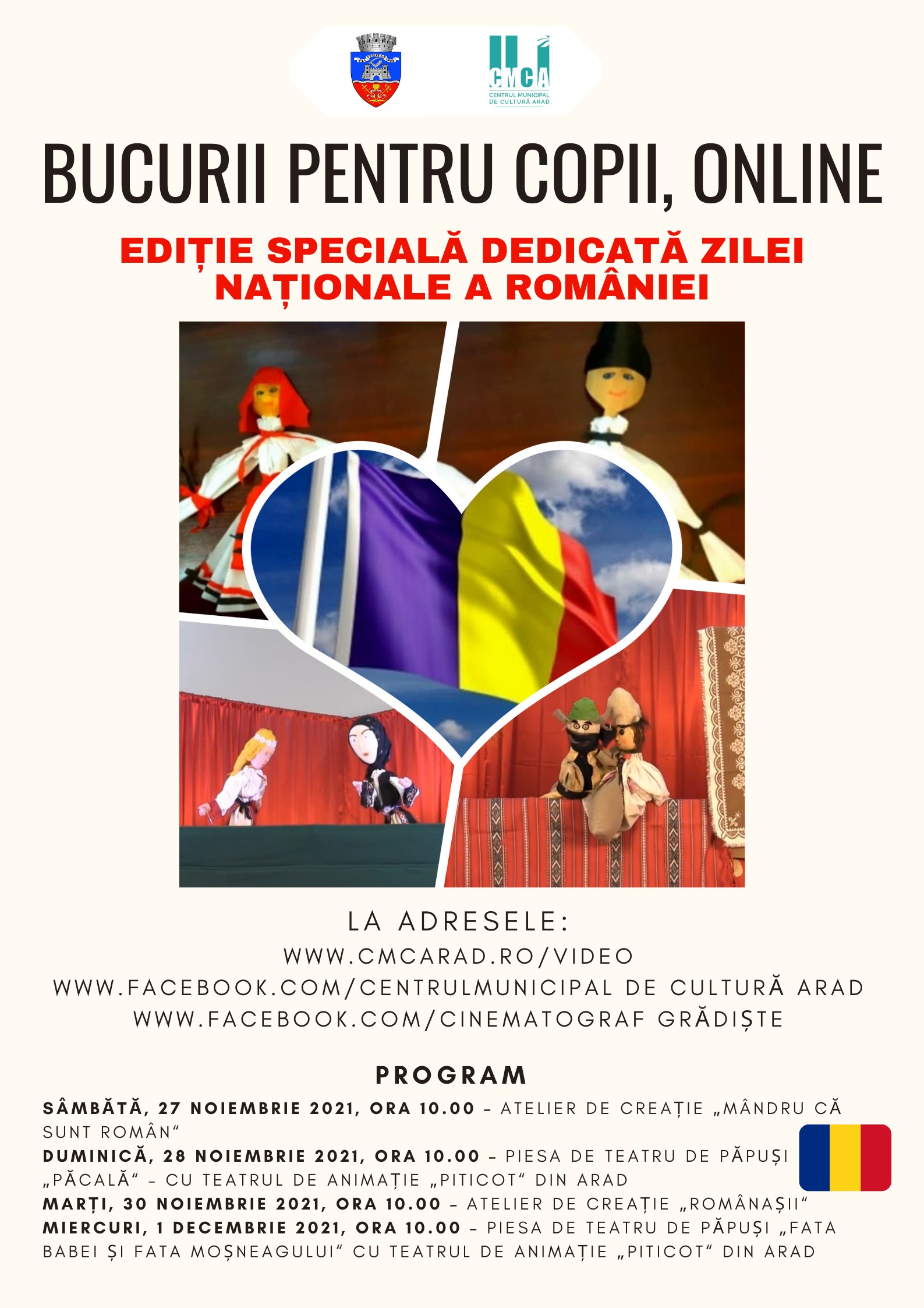„Bucurii pentru copii“, ediția a V-a, dedicată Zilei Naționale a României